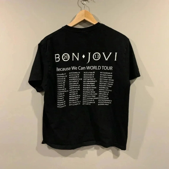 Bon Jovi  Because We Can 2013 Tour Concert T-Shirt - Picture 2 of 5